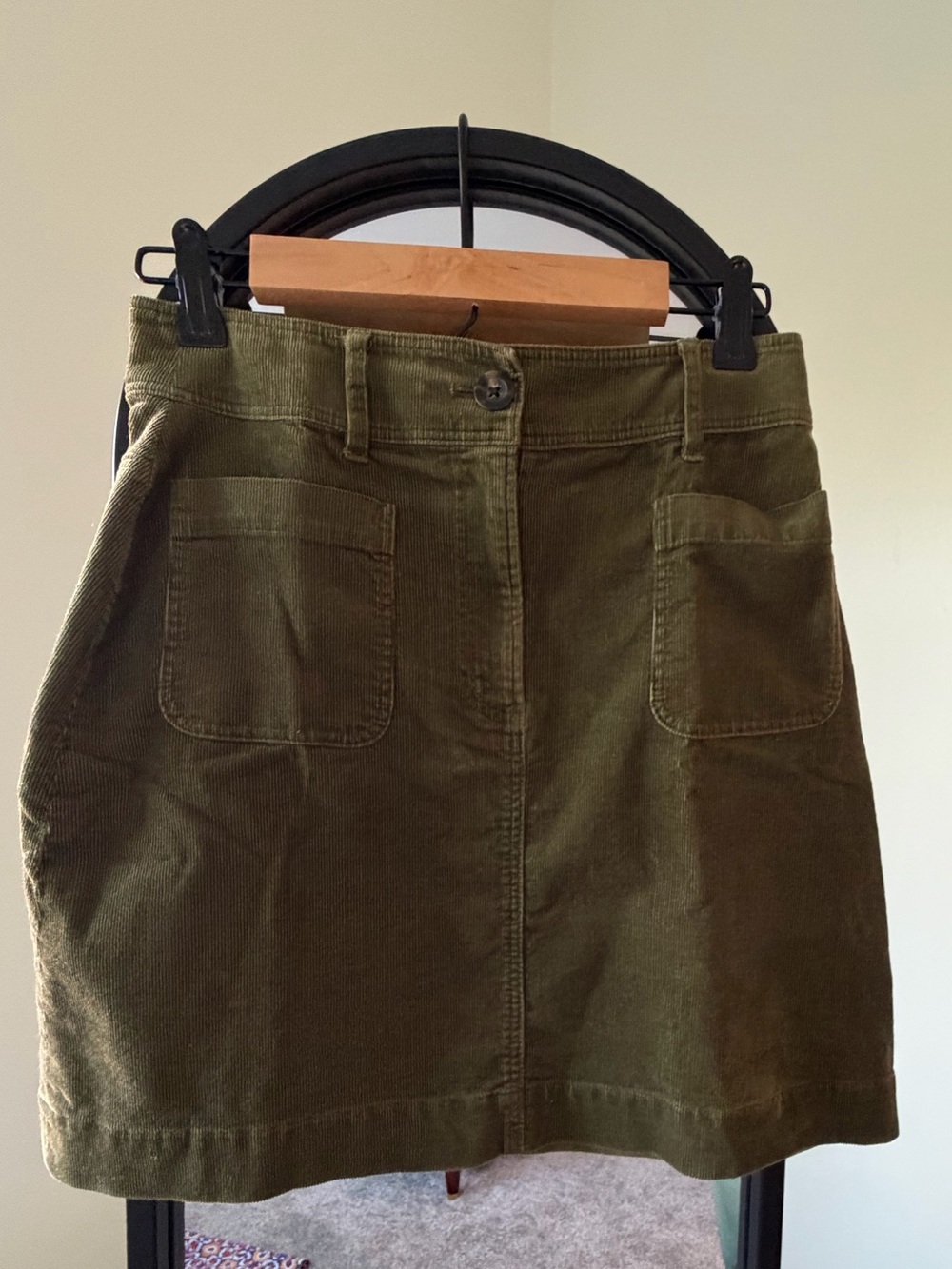Boden Olive Green Corduroy Mini Skirt